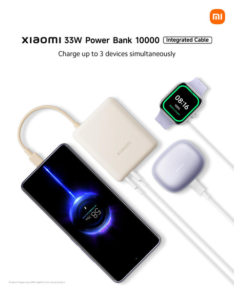 Xiaomi 10000mAh Power Bank 33W Integrated Cable