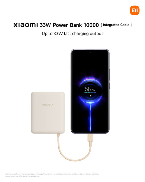 Xiaomi 10000mAh Power Bank 33W Integrated Cable