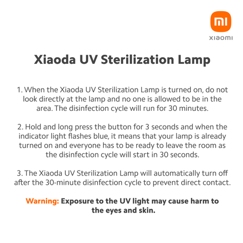 Xiaoda UV Sterilization Lamp